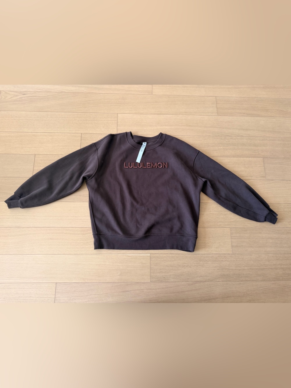 Brand New Lululemon Scuba Oversized Pullover Wordmark Brown Espresso Small